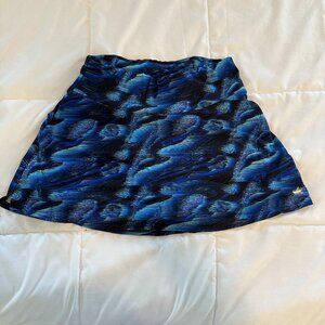 Blyss Running Skort Blue Print Size M